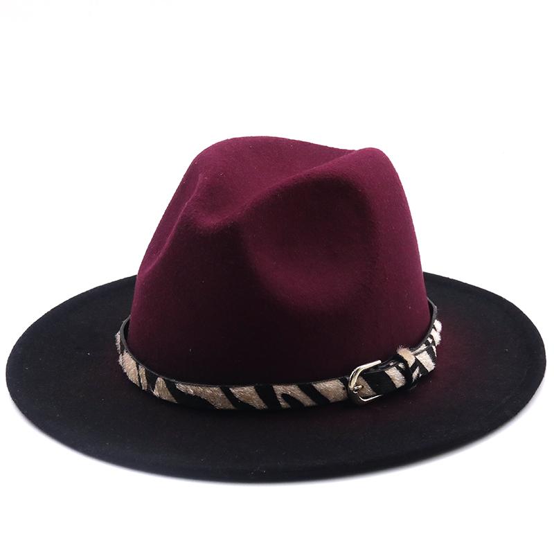Simple Winter Autumn Imitation Woolen Women Men Ladies Fedoras Top Hat Jazz Caps European American Round Caps Bowler Hats