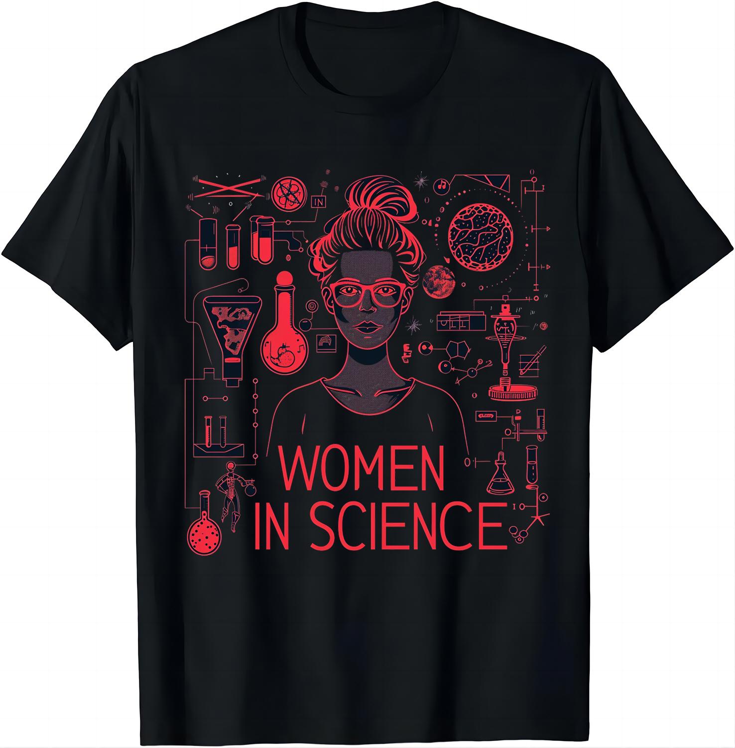 

Women in Science TShirt Funny Science Clothes Street Fashion Casual Tops Vintage Women T Shirt 4XL