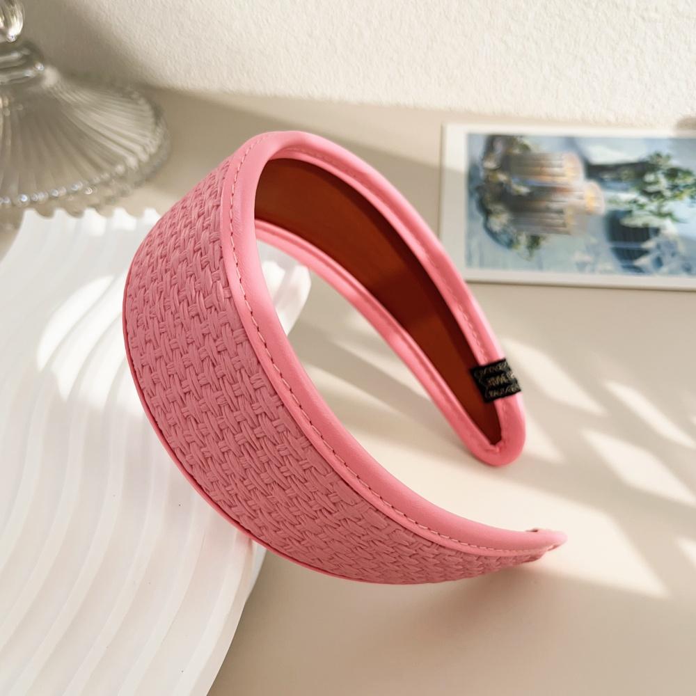 New  Retro PU Leather Hairbands Wide Turbans Non-slip Hoop Headband Elegant Hair Accessories Women Girls Fashion Items Gifts