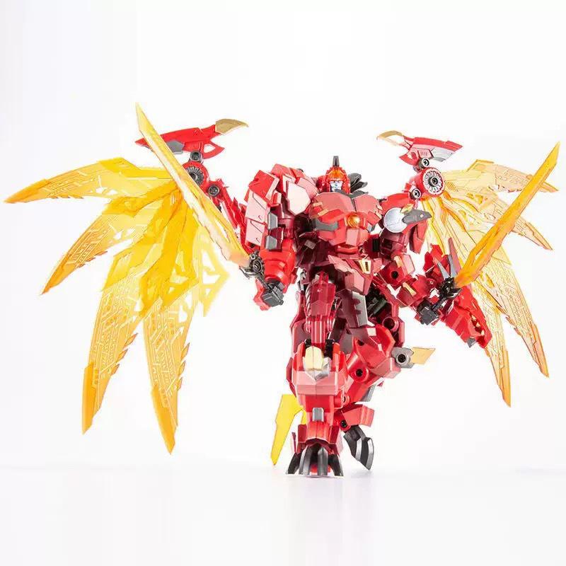 Jinbao 8871 Mini Flame Flying Dragon Red Robot Transformer Model