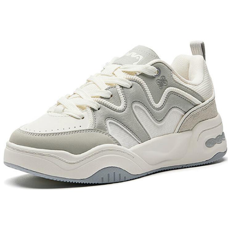 Anta Cream Bag Trendy Casual Non-Slip Wear-Resistant Low-Top Skate Shoes Women sneaker White Gray 122528036-4