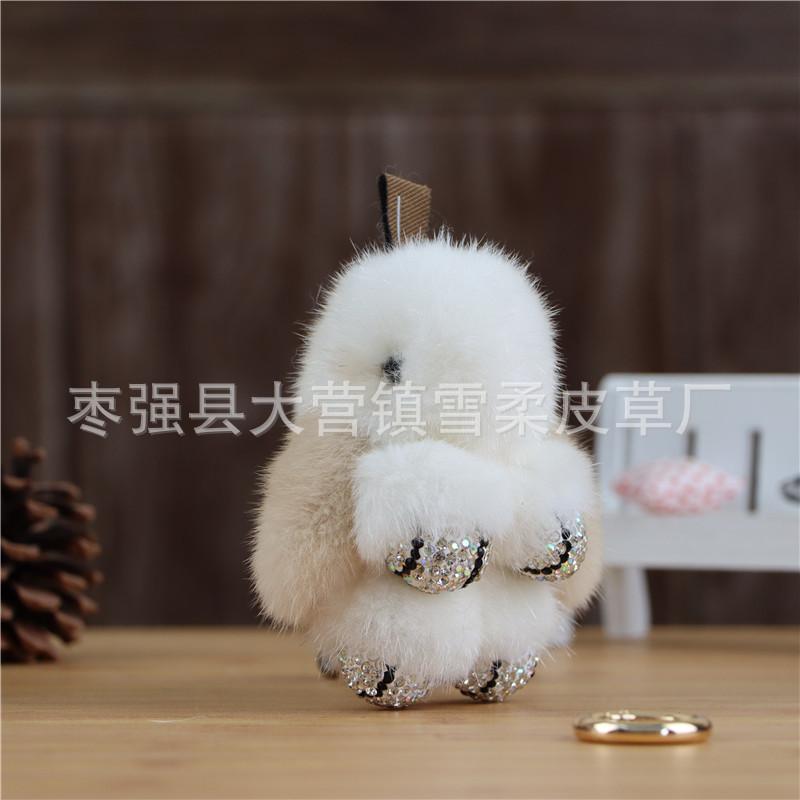Mink Hair Bunny Mini Cute Fur Cute Rabbit Plush Jewelry Bag Keychain Pendant Mobile Phone Pendant