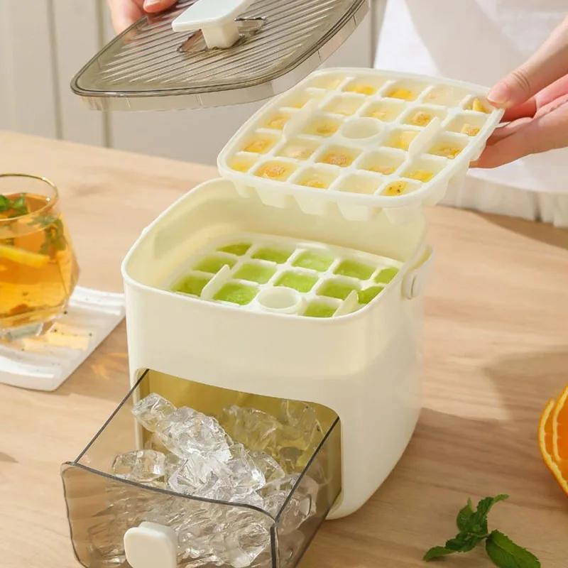48 Grid Ice Cube Mold Reusable Refrigerator Ice Maker One-touch Easy Release Homemade Ice Cube Tray Mold Home Making Tool