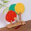 Blank Rice Paper Fan Unfinished Graffiti Fan Decorative Fan Round Craft Fan
