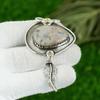 Anniversary Gift For Her Natural Porcelain Jasper Gemstone Pendant 925 Silver