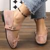 Nowe Damskie Buty Płaskie z Paskiem i Klamrą oraz Kokardą, Damskie Płaskie Buty Baleriny Casual Oddychające do Pracy