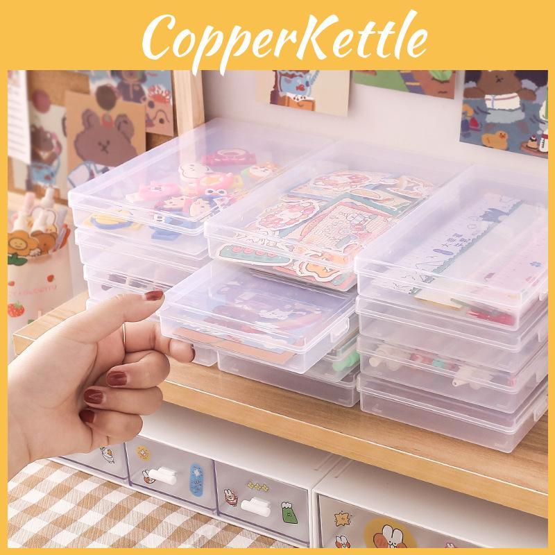 Storage Transparent Mini Box Students Plastic Desktop Organization Labeling