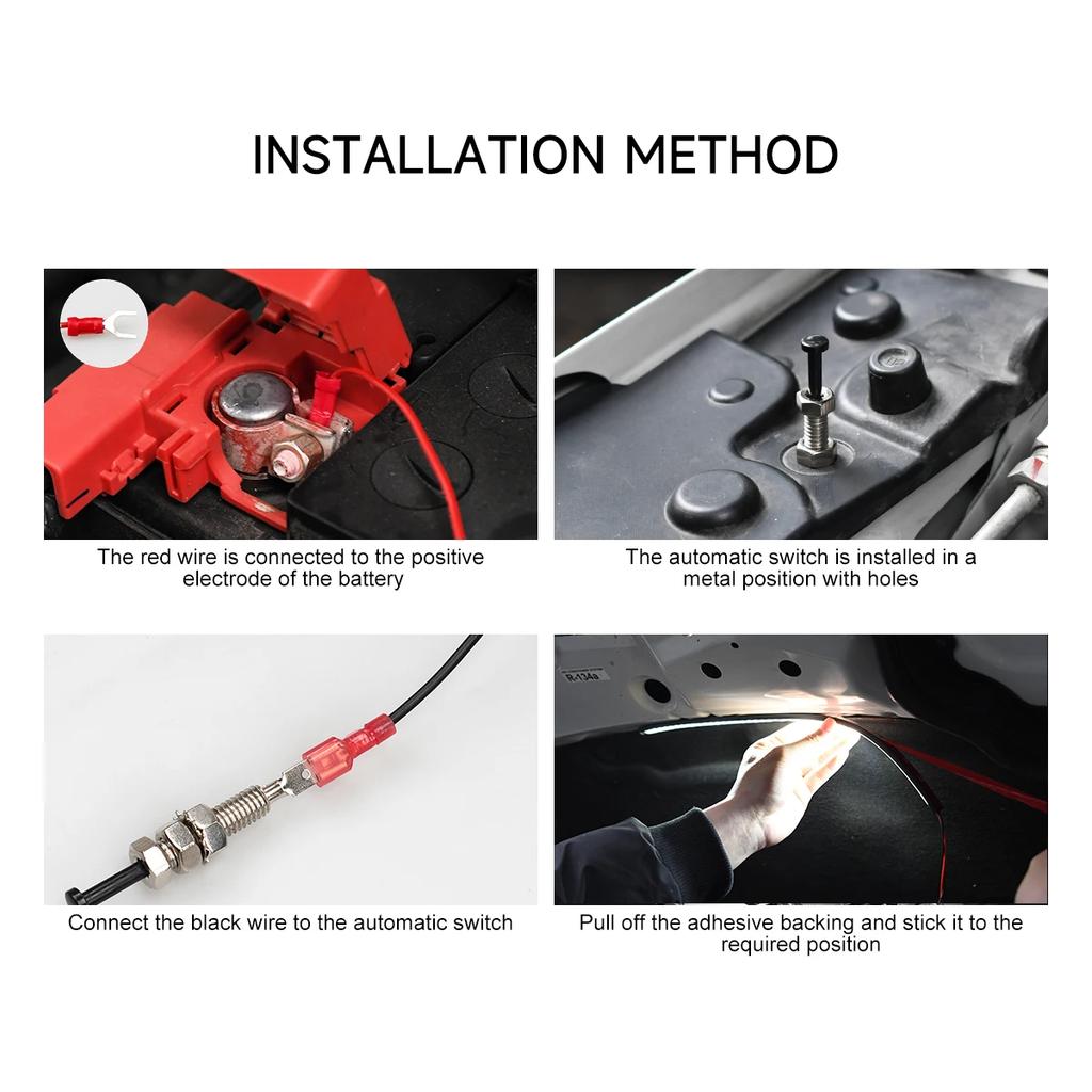 New 12V Car Engine Hood Lighting Emergency Maintenance Light Front Hood Light LED Car Decoration Light Accessories