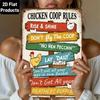 Metal Poster Wall Art, Funny Kitchen Rules Sign, Vintage Farmhouse Decor 12x8in