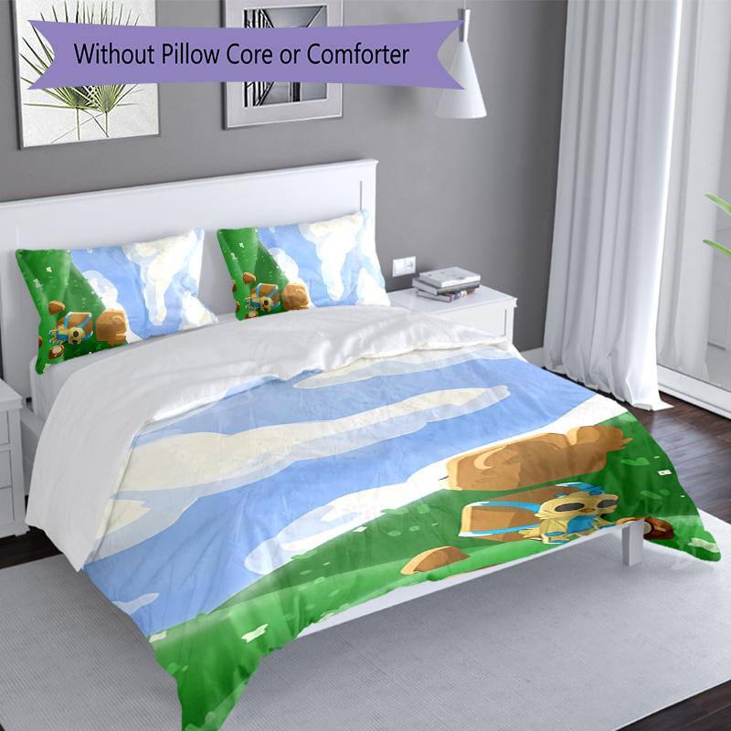 3pcs Game Super Bear Adventure pattern bedding set duvet cover set includes duvet cover &pillowcases, perfect all season bedroom decoration & gift