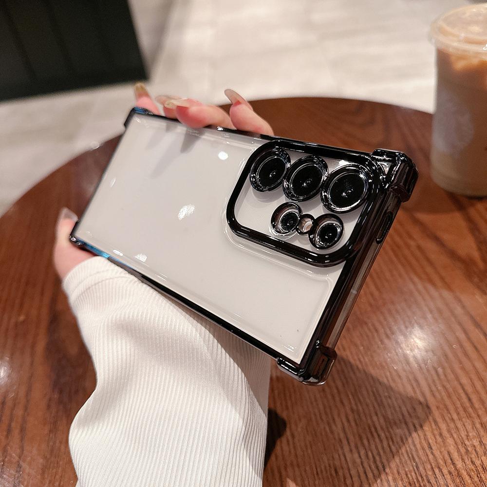 Elektrolyticky pokovené průhledné ochranné pouzdro Four Corners Anti Drop pro Xiaomi Poco Redmi