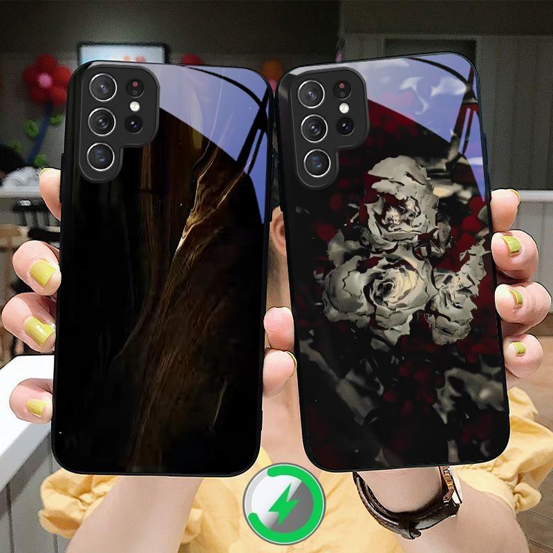 Bark texture texture Suitable For Samsung Galaxy S25 Ultra S20 FE S21 S22+ S23 Plus S24 S26 Edge magnetism Glass Phone Casee