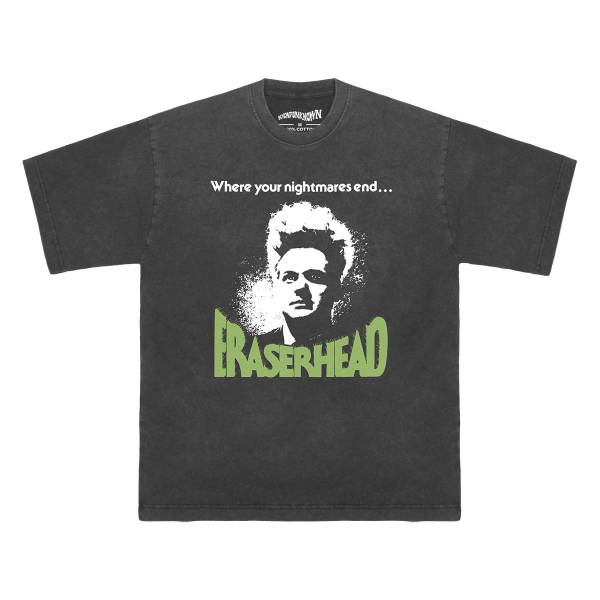Eraserhead T Shirt David Lynch s Horror Cult Movie Lost Highway Washed Long Sleeves Cotton Mens Clothing Black Printed Shirt S