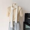 Korean Style Knitted Scarf Women Winter Warm Scarves Solid Cashmere Design Thickened Shawl Soft Long Pashmina Neck
