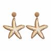Bohemian Starfish Stud Earrings Exaggerated Star Pendant Earrings Starfish Beach Earring  Women