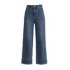 High-end Vintage Style Wide-leg Jeans for Women In Spring Latest High-waist Comfortable Fit Versatile Slimming Nine-point Straight Pants