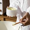 Ceramic Seasoning Jar with Wooden Spoon and Lid Kitchen Spices Storage