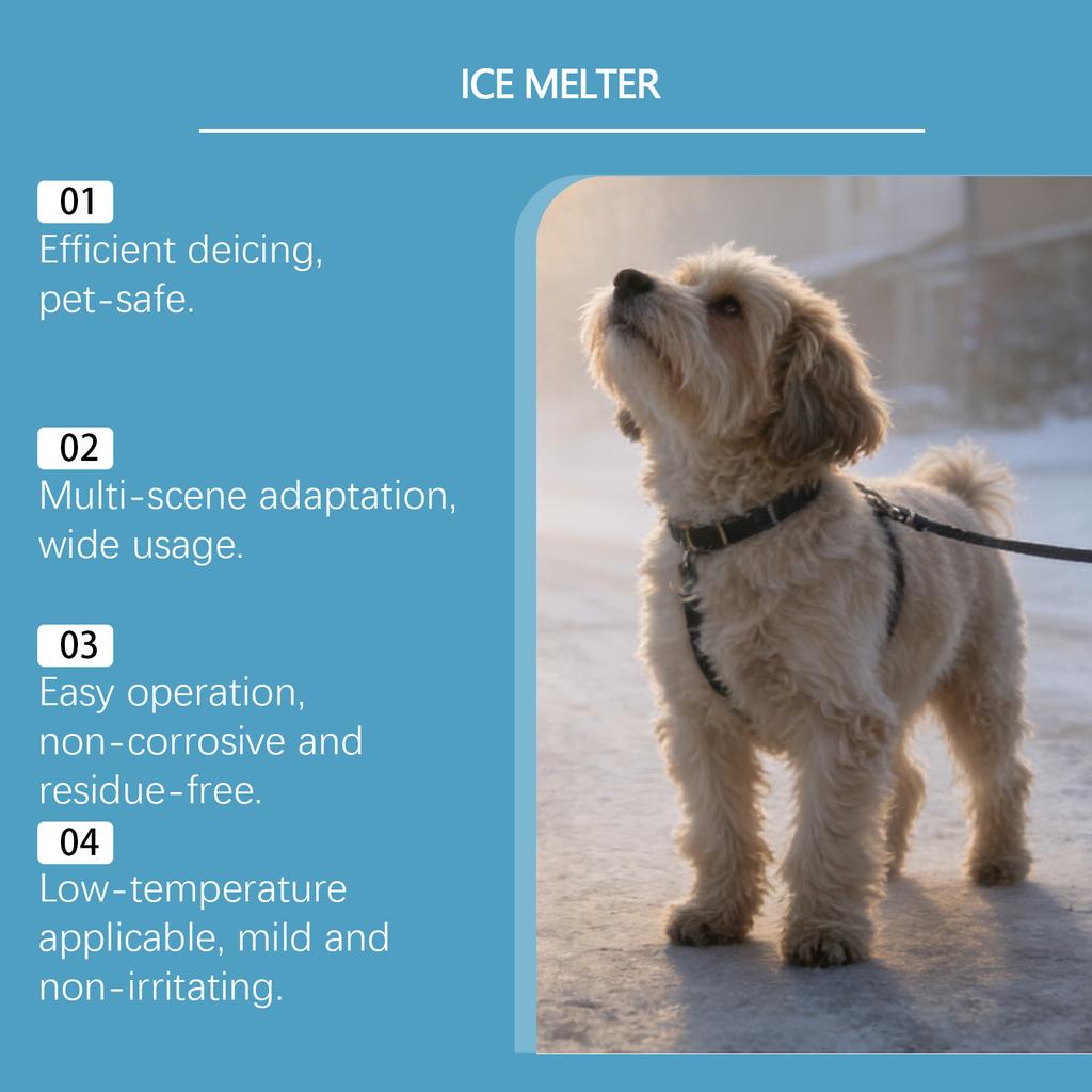Pet Safety Ice Melting Agent Highly At Melting Snow Suitable For Multiple Scenarios Protects.