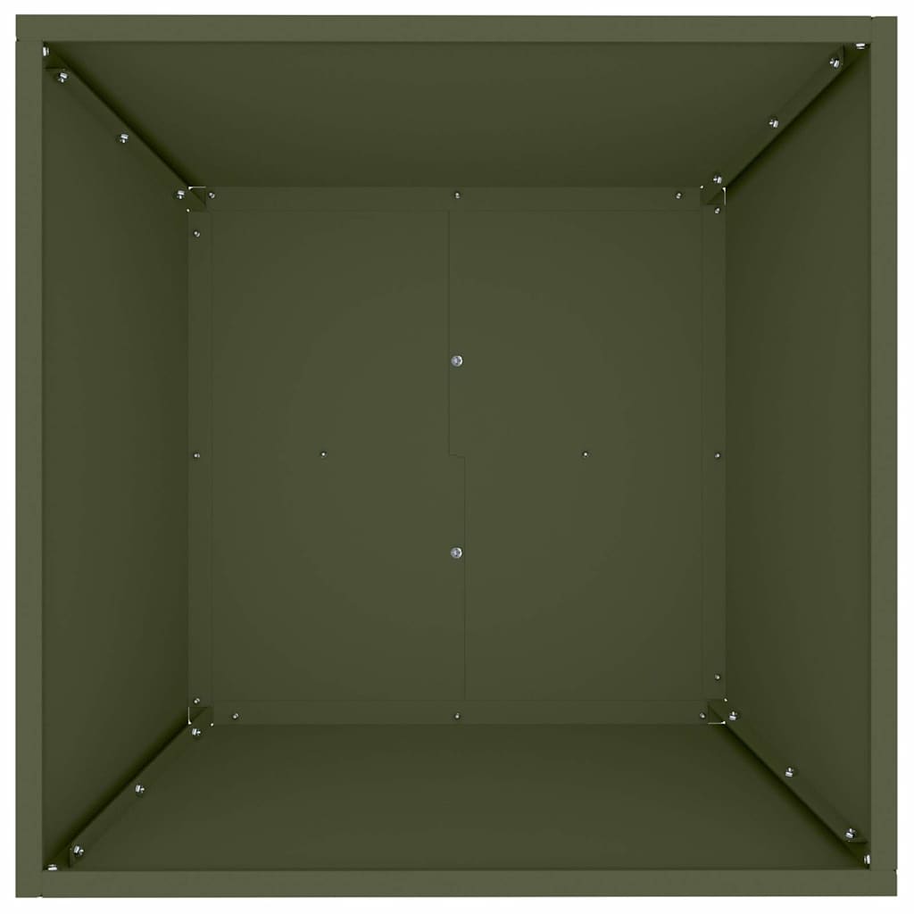 Garden Planter Set 5 Pcs Olive Green 50 X 50 X 15 Cm