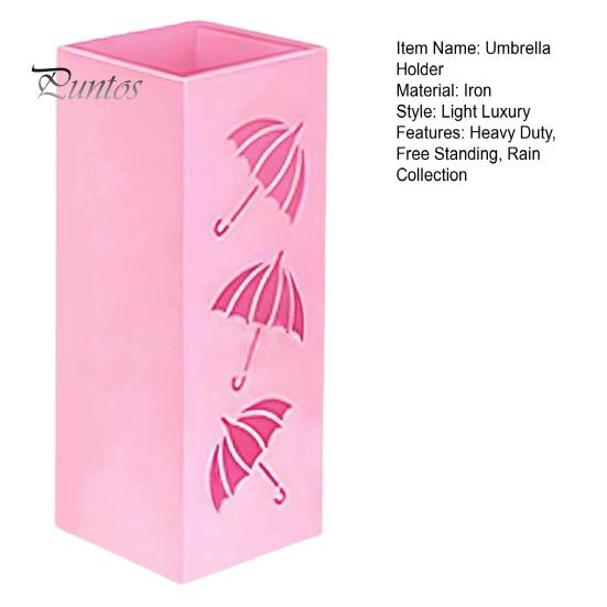 Umbrella Stand Heavy Duty Metal Free Standing Modern Home Office Entry Hallway Folding Long Umbrella Holder Rain Collection Organizer Rack