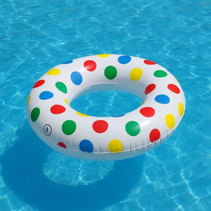Giant Round Polka Dot Inflatable Buoy 91cm Multicolor for Children and Adults Pool or Beach
