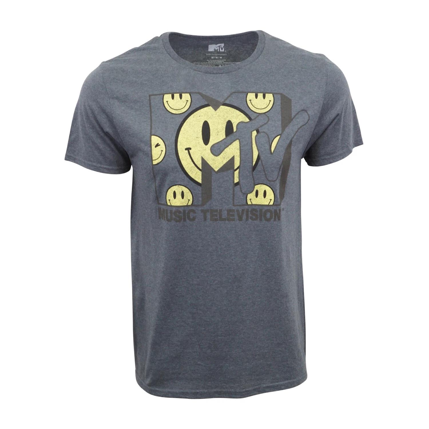 Unisex Adult Casual Graphic MTV SMILEY FACE T SHIRT OFFICIAL ITEM T... XXXL