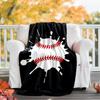 Baseball Theme Printed Blanket - Perfect for Couch, Bed, Travel & Outdoor Use | Machine Washable, Cozy & Durable.