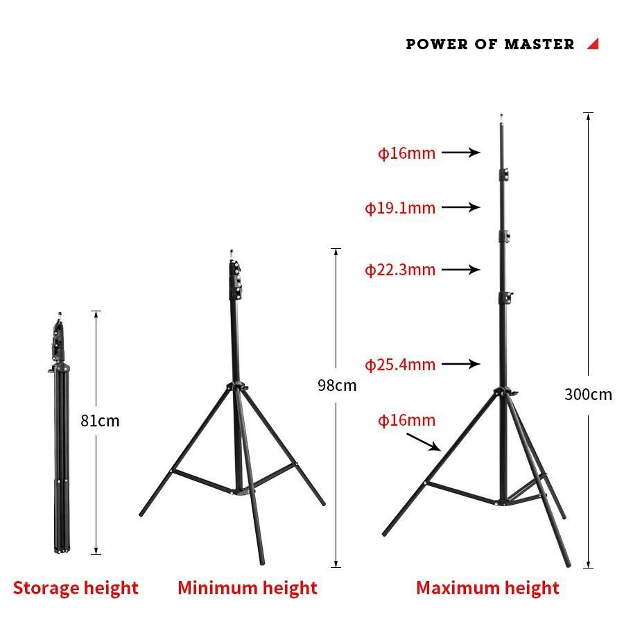 3metrový nastavitelný stativ pro laserový projektor s výsuvným gimbalem pro kameru a vyrovnávací základnou