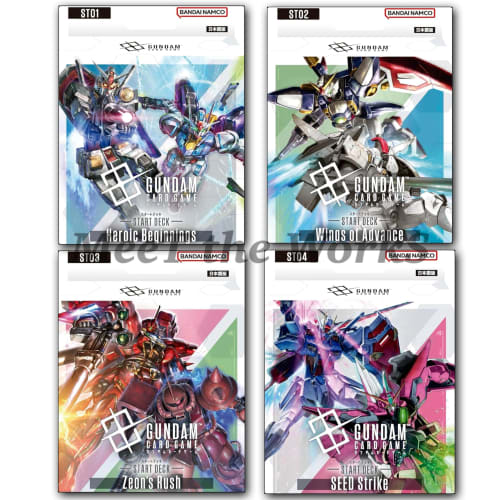 

[Set of 4] Card Game Starter Decks [ST01] Heroic Beginnings [ST02] Wings of Advance [ST03] Zeon s Rush [ST04] SEED Strike