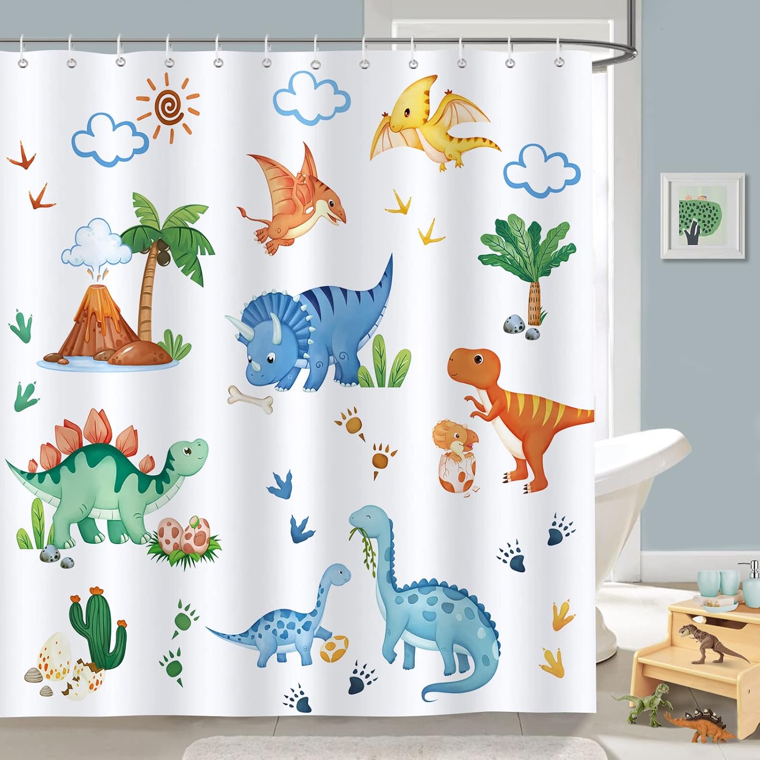 

animal forest shower curtain bear fox deer squirrel waterproof bathroom decorative shower curtain 180 x 180cm with 12 hooks W90xH180cm