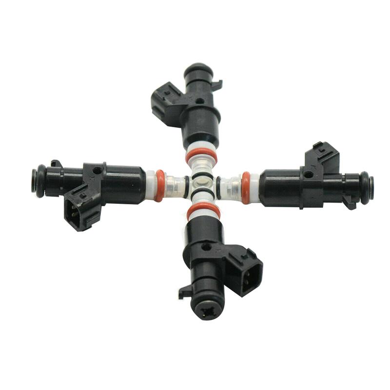 #400U 4PCS New Fuel Injector Nozzle 16450-PPA-A01 for HONDA ACCORD CR-V 2002-2011 2.4L (Metal + Plastic)