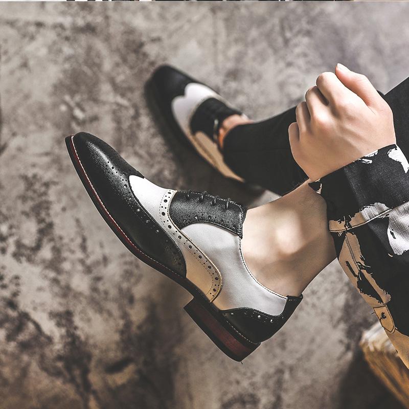 Kožené Brogues Pánské Velká Velikost Módní Svatba Párty Pánské Společenské Boty Italský Návrhář Pánské Řidičské Formální Boty Šněrovací Pánské Oxfordky