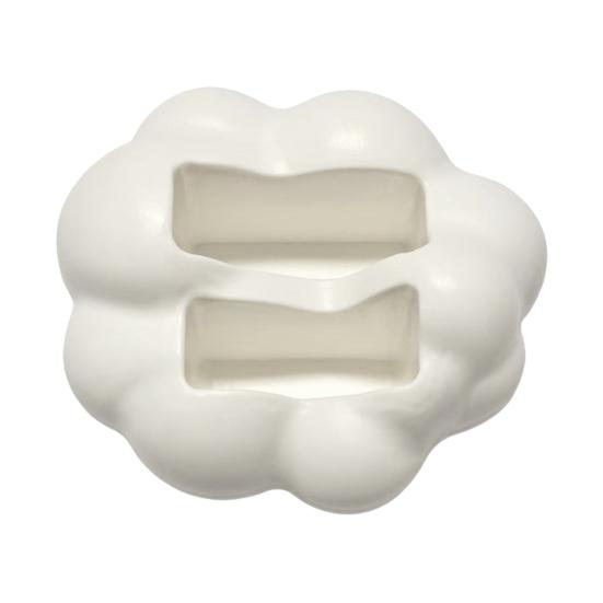 Storage Box, 3D Printed One-Piece Molding Storage Container with Double Slot Design, Cloud Shape Remote Holder Holds Two Remote Controls