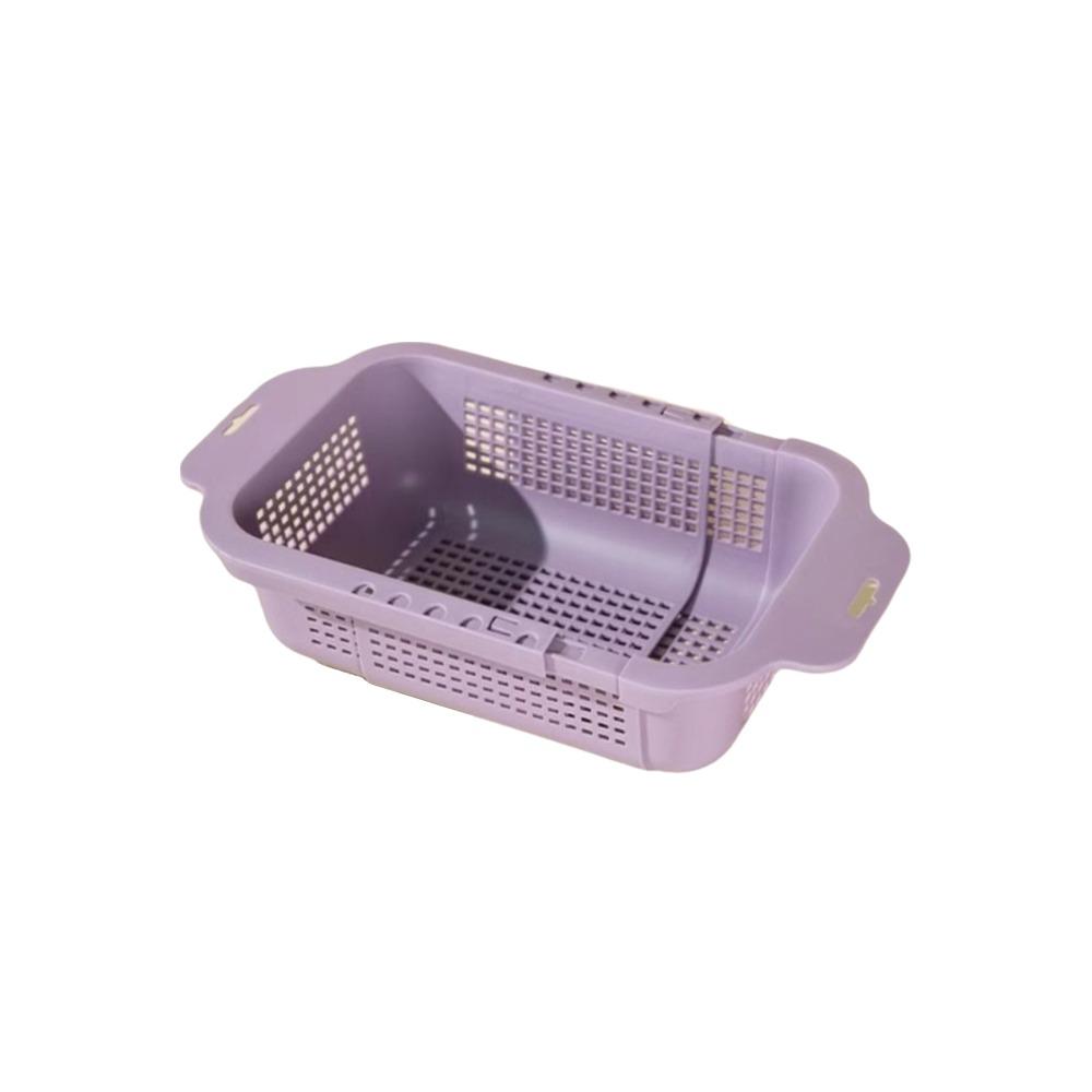 Extendable Vegetable Fruit Drainer Collapsible Storage Wash Drainer Basket For Home Use