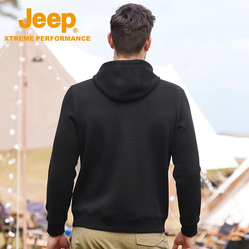 Jeep Men's Loose-Fit Fleece-Lined Hooded Sweatshirt