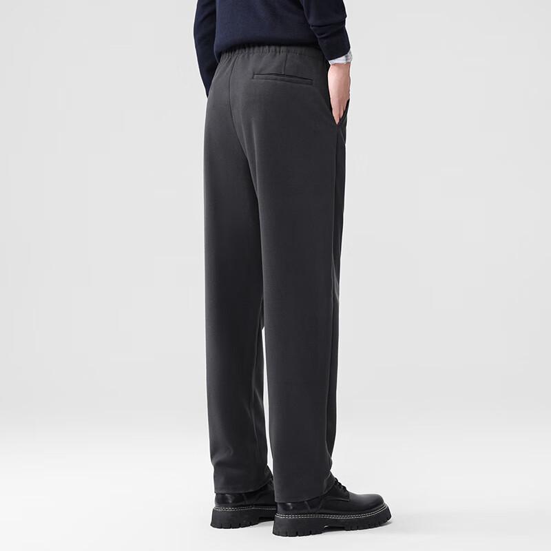 FIRS Men's Wool Blend Straight Leg Casual Trousers