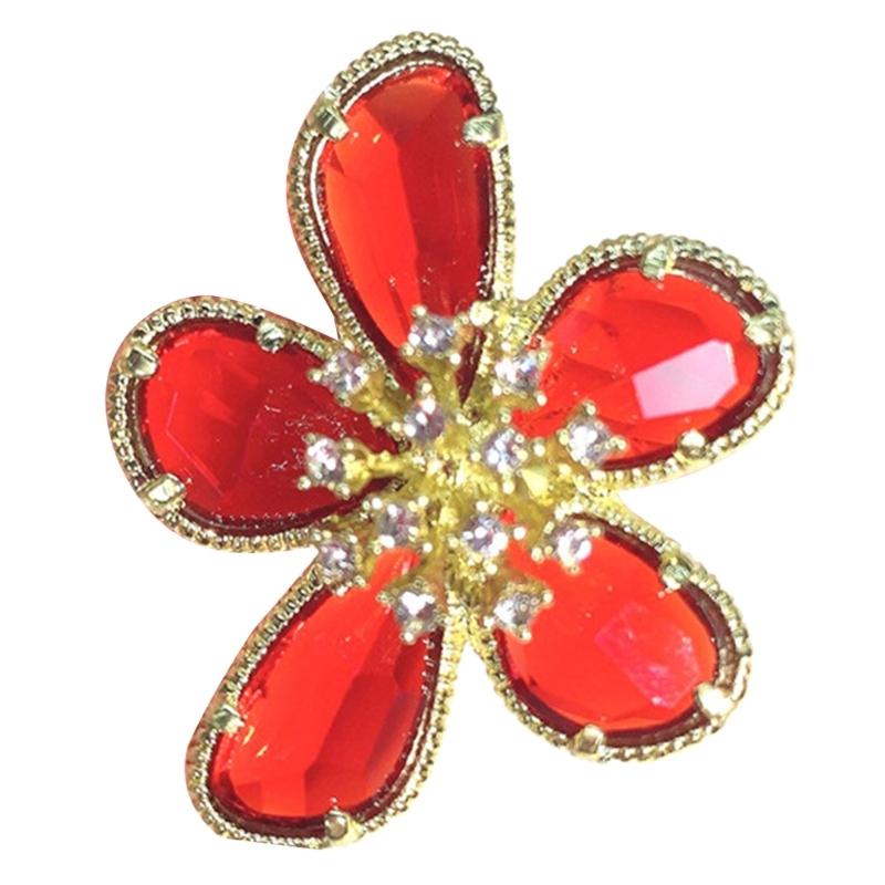 

European and American Exaggerated Crystal Flower Ring- Feminine Fashion Opening Rings Online Celebrity Forefinger Rings