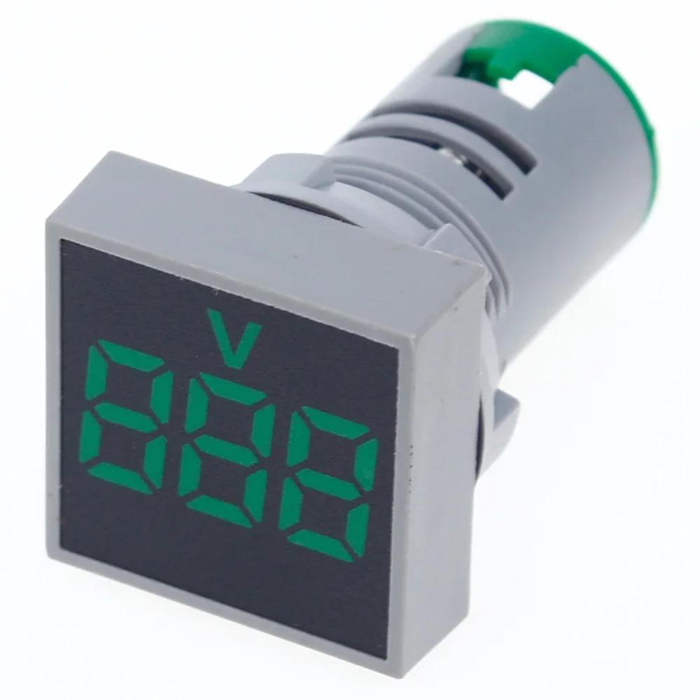 60-500V AC Digital Voltage Meter Indicator Light Square Panel Meter Panel LED Voltmeter