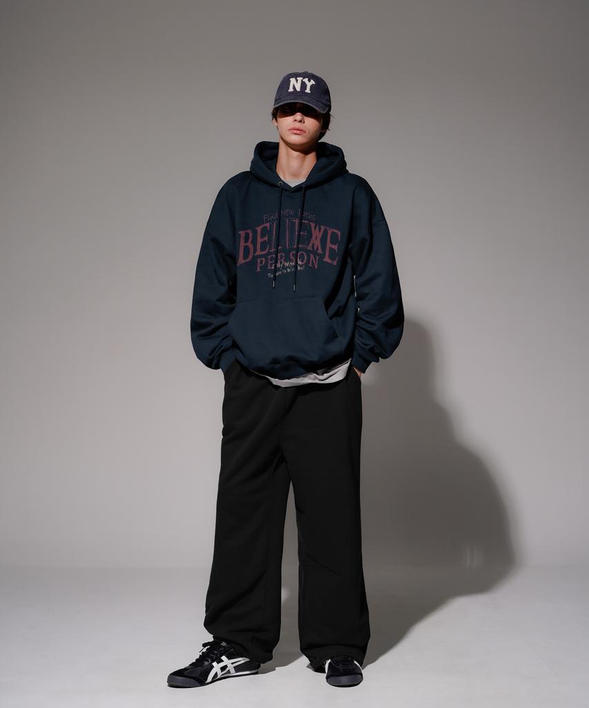 Believe Heavy Cotton Hoodie Navy Kmhd6830