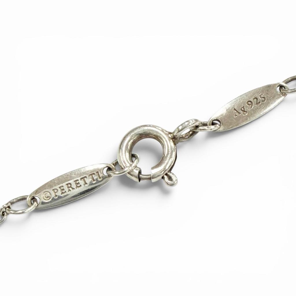 Great TIFFANY&Co. Color by the Yard Pink Sapphire Bracelet Silver AG925 Women Used