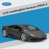 WELLY 1/24 Lamborghini Huracan LP610-4 Alloy Racing Car Model Diecast Metal Sports Car Model Simulation Collection Kids Toy Gift