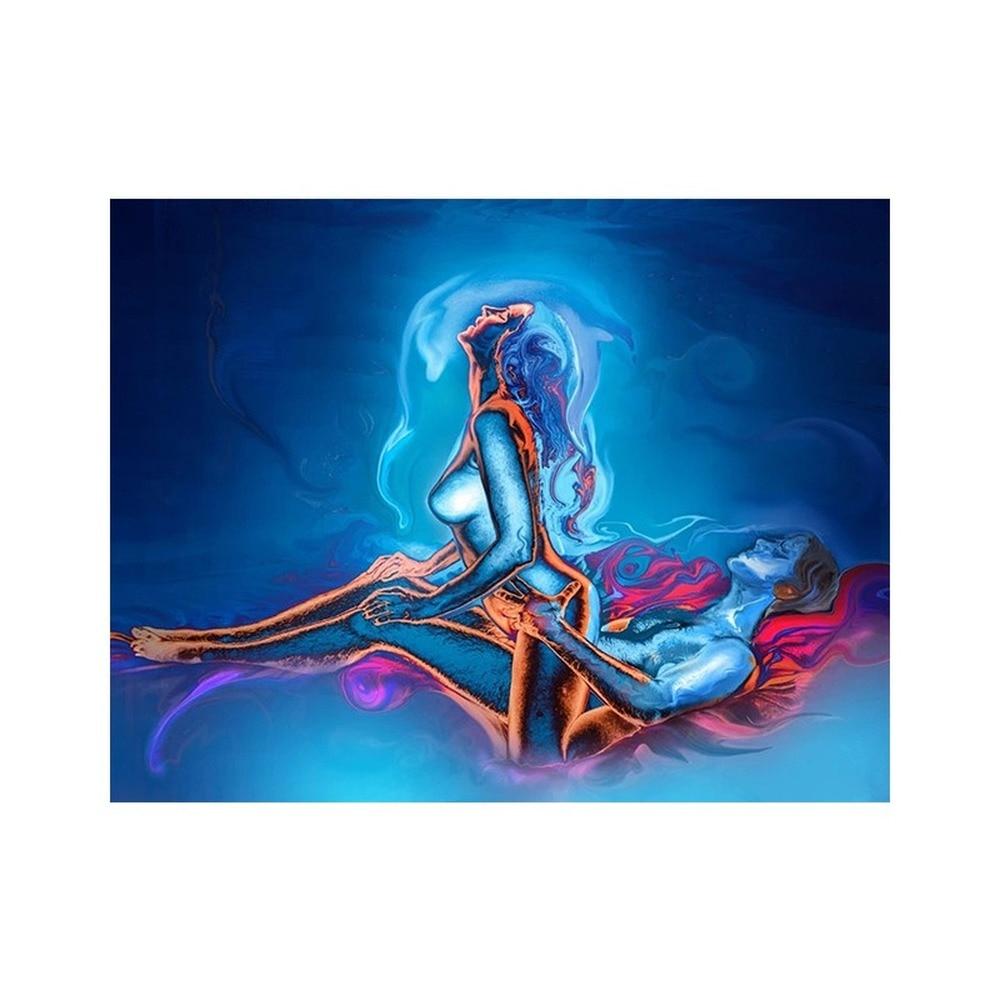 Nude Sexy Men and Women Art Wall Poster Canvas Painting Abstract Poster Bed...