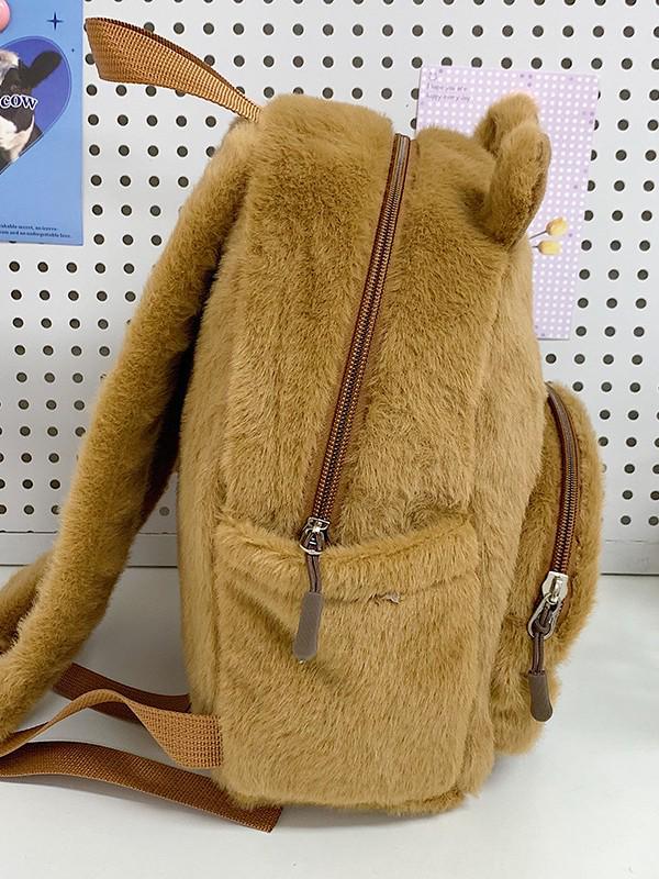 Adorable Plush Cartoon Backpack for Kids - Mini Size for Kindergarten & School