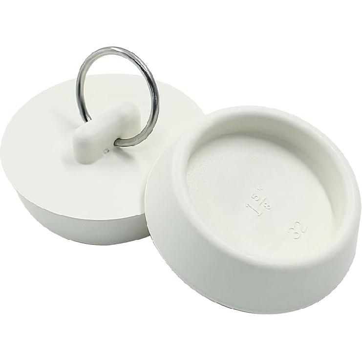 2Pcs Rubber Drain Stopper Fits 1-3/4 Inch to 1-7/8 Inch, Bathtub Drain Plug with Hanging Ring, Rubber Sink Stopper Drain Plug for Bathtub, Kitchen