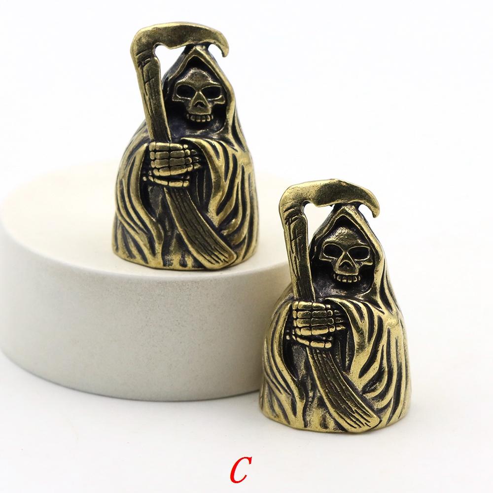 Clochette en laiton Chouette Sculpture à la main Artisanat Vintage Ornement Porte-bonheur Porte-clés DIY Carillon éolien Sonnette Décoration de la maison Halloween Cadeau de Noël