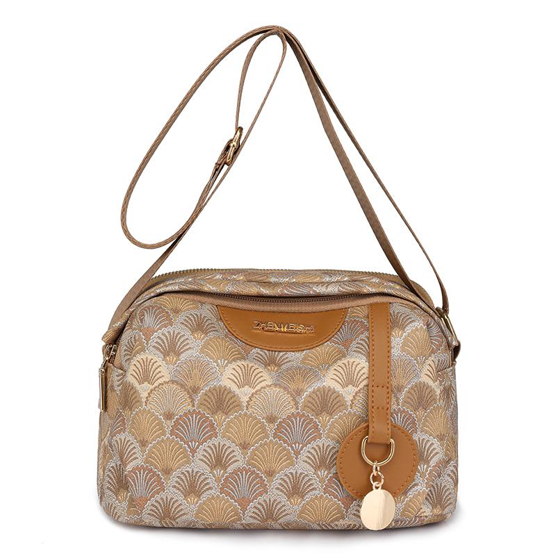 Women's Bag Vintage Printed Small Square Bag Shoulder Crossbody Bag