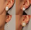 Baroque Pearl Clip-On Earrings for Women Without Pierced Ears
