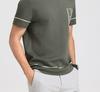 [Containing Mulberry Silk] Langdeng Men's Refreshing, Smooth, Breathable and Elastic Four Seasons Short Sleeve Round Neck Knitted Shirt