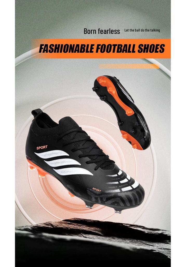 Men's Low-Top Football Shoes for Students, Competition & Training with AG Studs for Artificial Turf