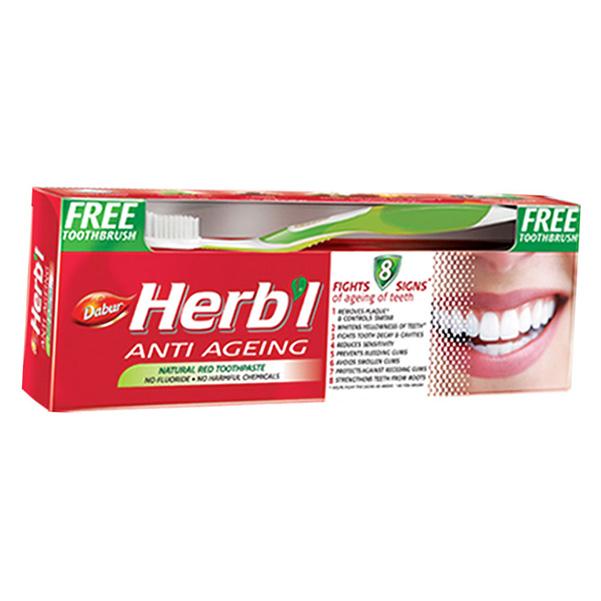 

Зубна паста антивікова, Anti Aging Herbal Toothpaste, Dabur 150г (43634106) 150g